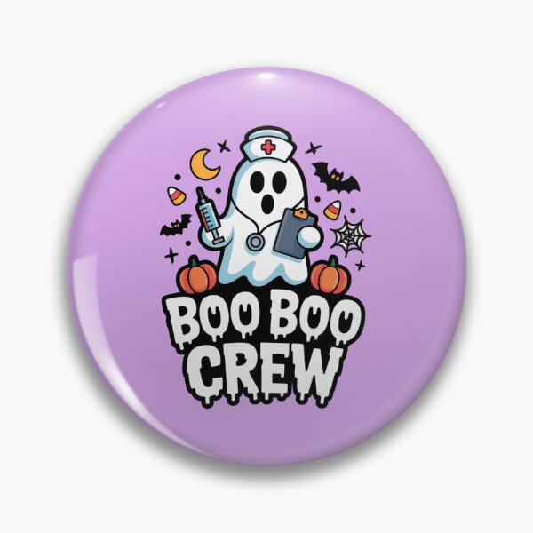 Item preview, Boo Boo Crew – Nurse Ghost Halloween T‑Shirt with Spooky Decorations designed and sold by Splotchly.