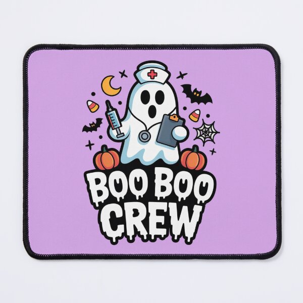 Item preview, Boo Boo Crew – Nurse Ghost Halloween T‑Shirt with Spooky Decorations designed and sold by Splotchly.