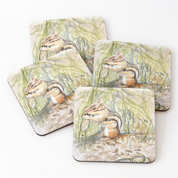 Item preview, Chipmunk with Dragonfly designed and sold by lenorelove.