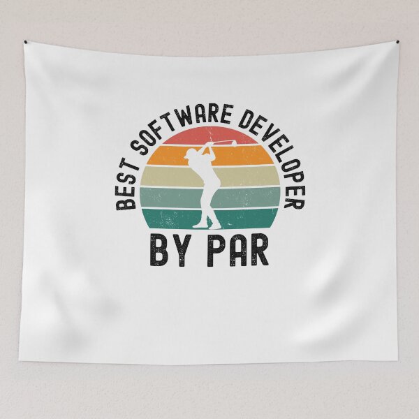 Item preview, Best Softerware developer by par funny golfing humor retro designed and sold by snowry.