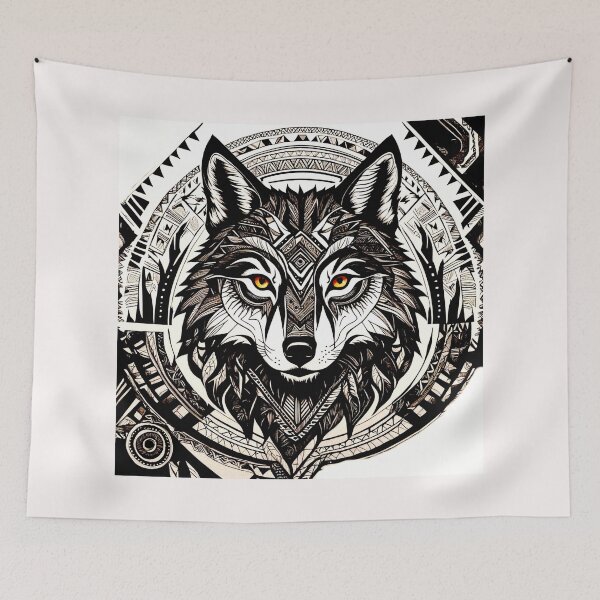 Aperçu de l'œuvre Tatouage de loup artistique n° 2 créée et vendue par Helios Be. Lavsh.