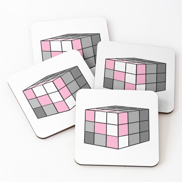 Item preview, Rubik Demigirl Pride Flag Cube designed and sold by HarveyHandcraftsandDesigns.