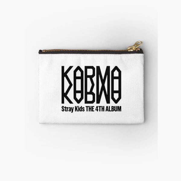 Item preview, Stray Kids KARMA logo white the 4th album SKZ you make stray kids stay dominate world tour skzoo kpop bang cahn lee know changbin hyunjin han felix seungmin IN designed and sold by Kpop-Noona.