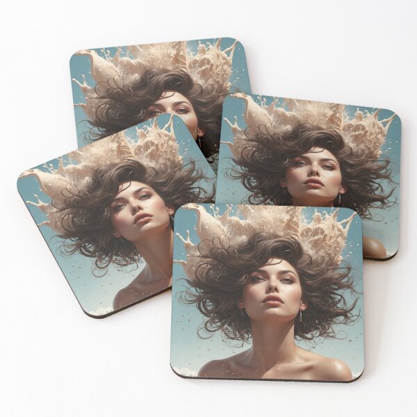Item preview, A woman emerges from a still, peaceful lake. designed and sold by KilianSzmid.
