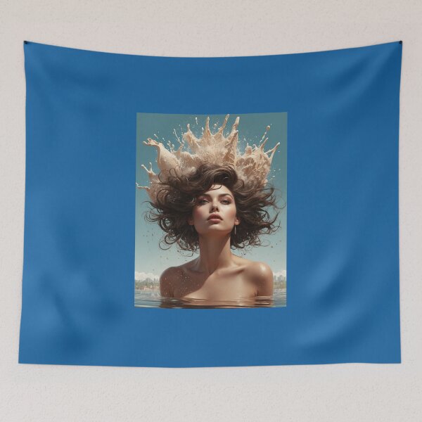 Item preview, A woman emerges from a still, peaceful lake. designed and sold by KilianSzmid.