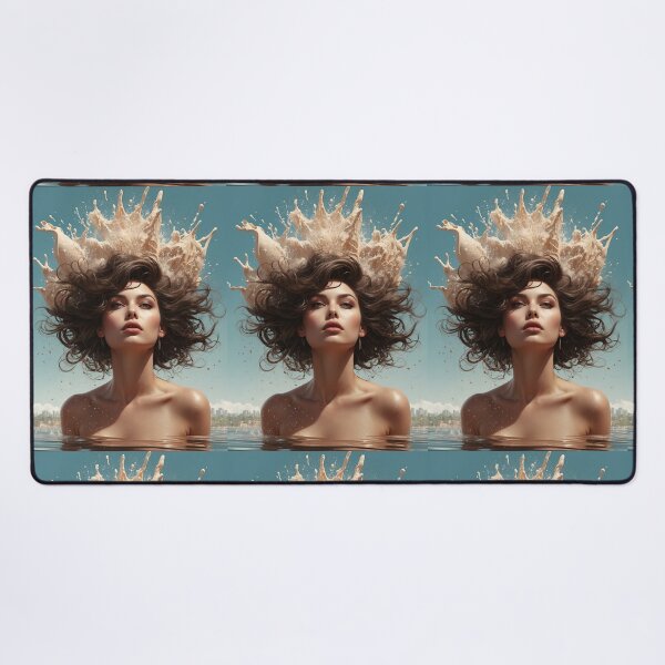 Item preview, A woman emerges from a still, peaceful lake. designed and sold by KilianSzmid.