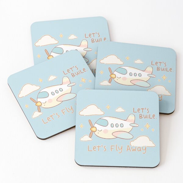 Item preview, Let’s Fly Away – Cute Pastel Airplane Cartoon Illustration designed and sold by Tidarat-27.