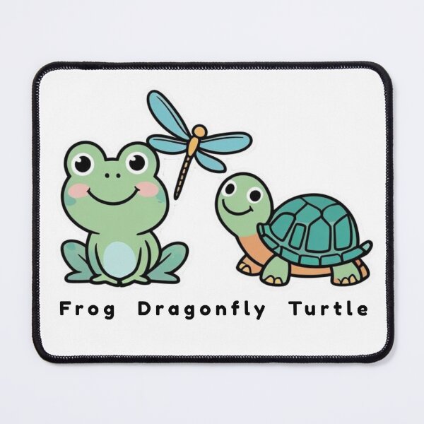Item preview, Frog Dragonfly Turtle designed and sold by LewpyG.