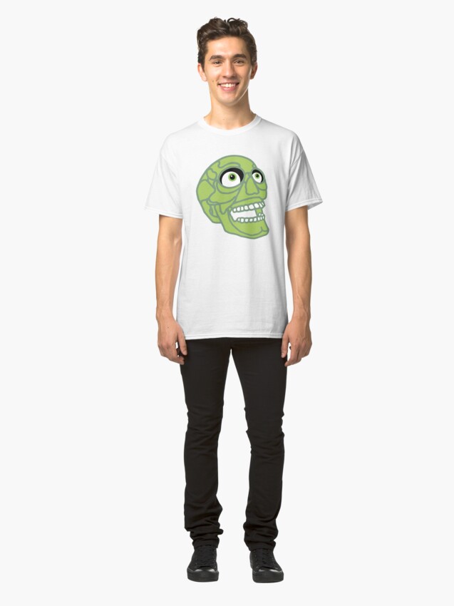 Alternate view of Skull (green) Classic T-Shirt