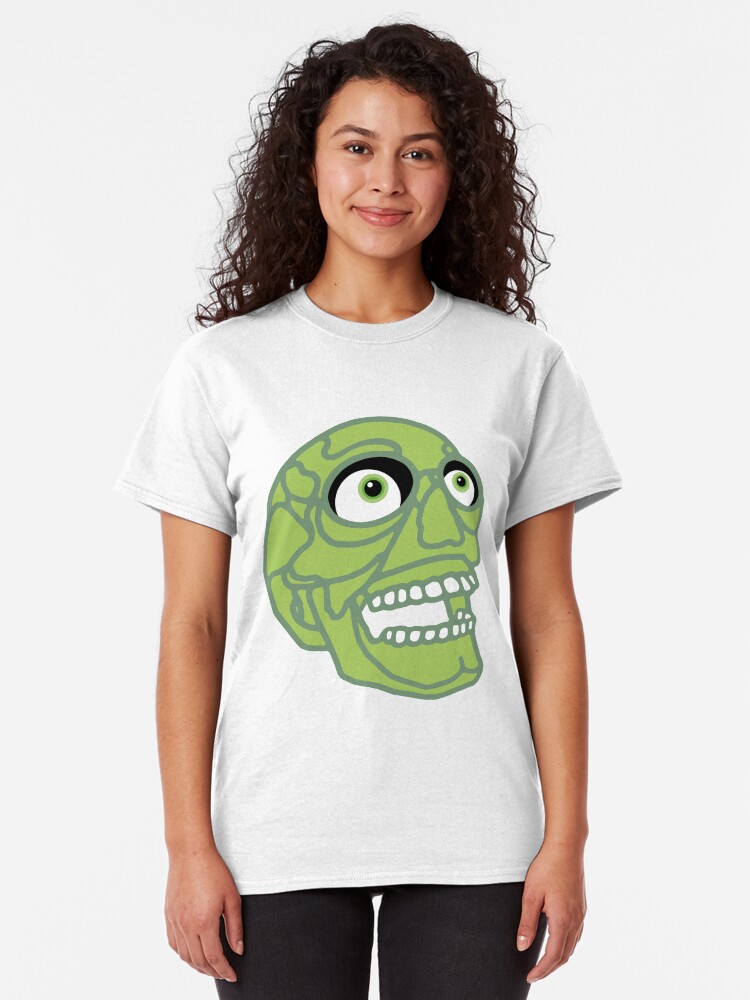Alternate view of Skull (green) Classic T-Shirt