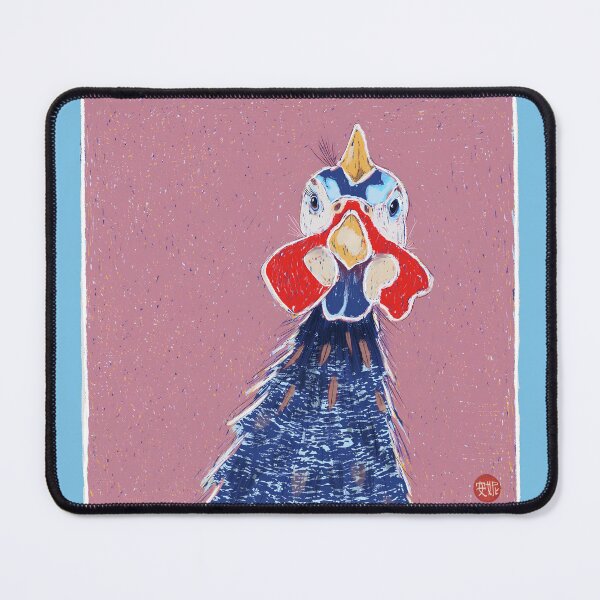 Item preview, Guinea fowl, linocut scratch style art designed and sold by Ilikeiwantilove.