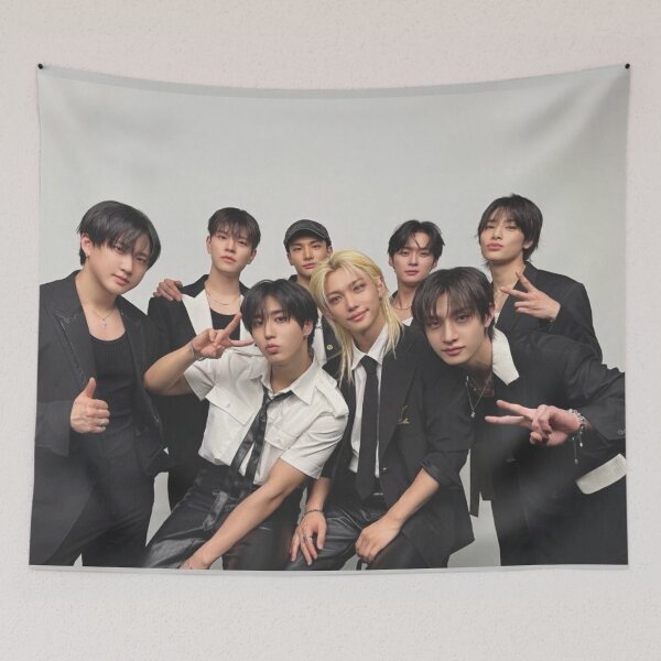 Item preview, Stray Kids KARMA ot8 photo white the 4th album SKZ you make stray kids stay dominate world tour skzoo kpop bang cahn lee know changbin hyunjin han felix seungmin IN designed and sold by Kpop-Noona.
