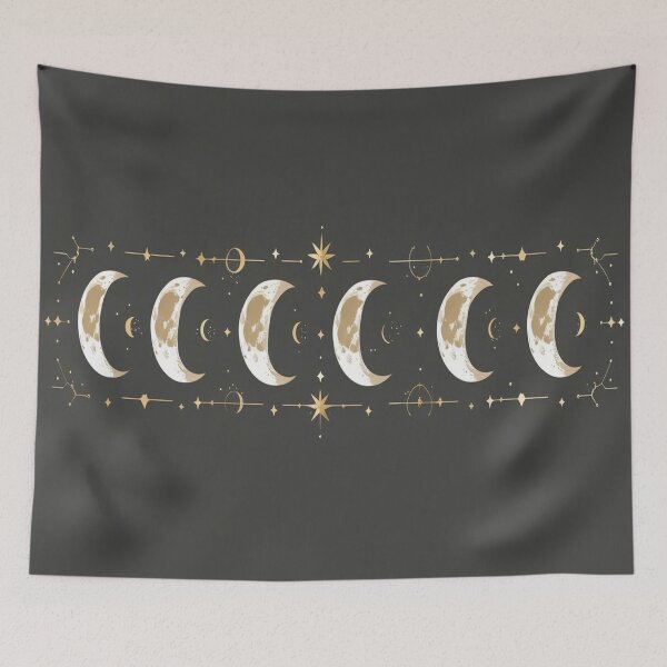 Item preview, Lifestyle Hub: Moon Phases Line Art - Minimal Boho Celestial Wall Art designed and sold by M&M Lifestyle Hub.