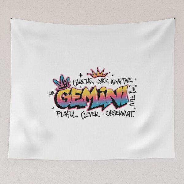 Item preview, Gemini Zodiac Graffiti – dual vibes with street energy designed and sold by CleanDecor.