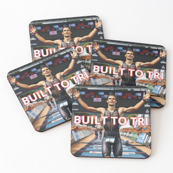 Item preview, Built to Tri – Finish Line Victory Triathlon Motivation Design designed and sold by Triathlongram.