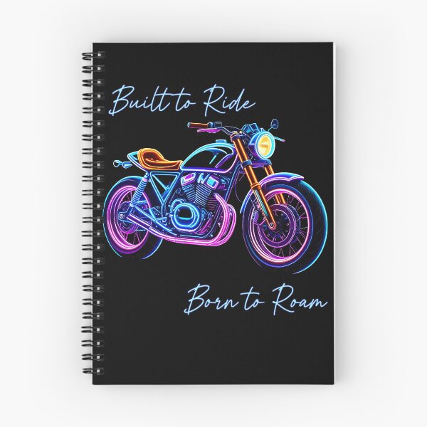 Item preview, Built to Ride, Born to Roam – Neon Motorcycle Freedom Tee designed and sold by PiggFamilyPrint.