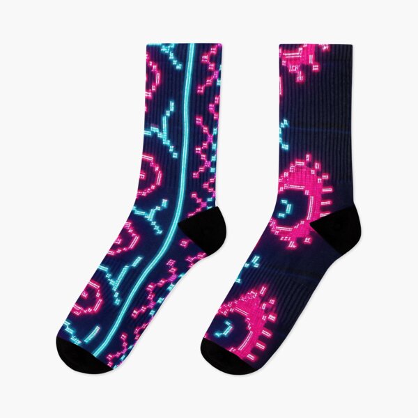 Item preview, Symmetrical Folk Embroidery Motif Neon designed and sold by QuantumKey.