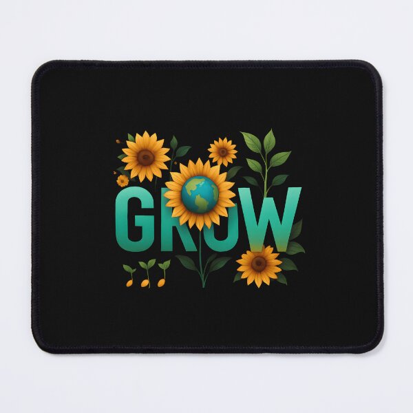 Item preview, Grow with the Earth – Eco Sunflower Botanical Design for Nature Lovers designed and sold by Furr-n-Purr.