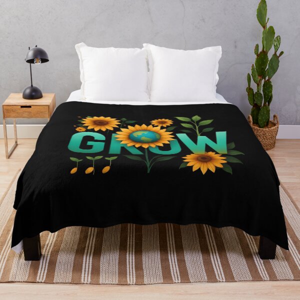 Item preview, Grow with the Earth – Eco Sunflower Botanical Design for Nature Lovers designed and sold by Furr-n-Purr.