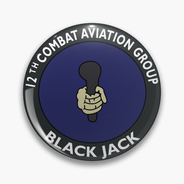 Item preview, Army - 12th Combat Aviation Group - Black Jack No2 wo Txt X 300 designed and sold by Military Insignia Products.
