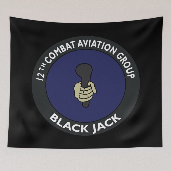 Item preview, Army - 12th Combat Aviation Group - Black Jack No2 wo Txt X 300 designed and sold by Military Insignia Products.