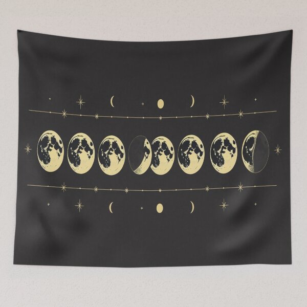 Item preview, Lifestyle Hub: Moon Phases Line Art - Minimal Boho Celestial Wall Art designed and sold by M&M Lifestyle Hub.