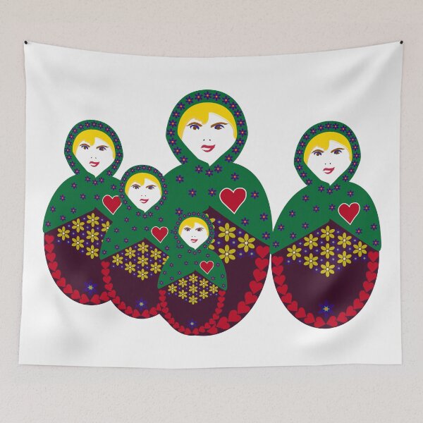 Item preview, Forget-Me-Not Matryoshka - Nesting Doll - Group of Dolls designed and sold by Kate Anderson Art.