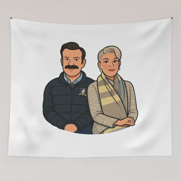 Item preview, Ted & Rebecca – AFC Richmond Cartoon Character Illustration designed and sold by BackstopAndCo.