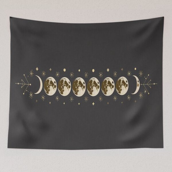 Item preview, Lifestyle Hub: Moon Phases Line Art - Minimal Boho Celestial Wall Art designed and sold by M&M Lifestyle Hub.
