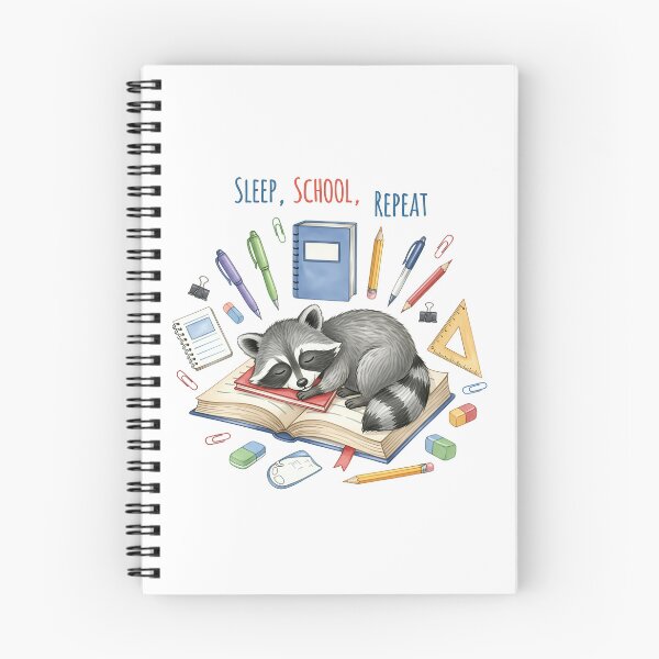 Item preview, Sleep, School, Repeat - Raccoon's Study Nap designed and sold by naughty-raccoon.