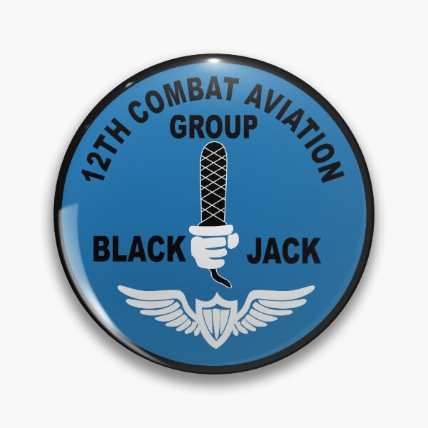 Item preview, Army - 12th Combat Aviation Group - Black Jack wo Txt X 300 designed and sold by Military Insignia Products.