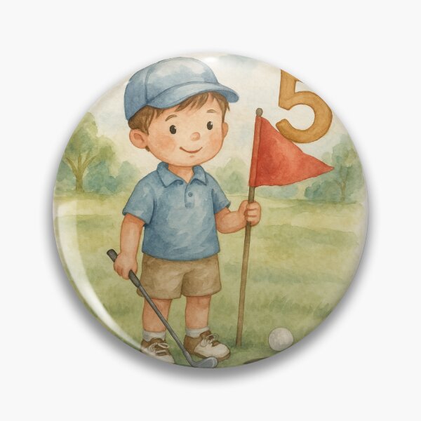 Artikelvorschau, 5. Geburtstag Junge Golfer Niedlich Golf Themen entworfen und verkauft von Monika Howarth.