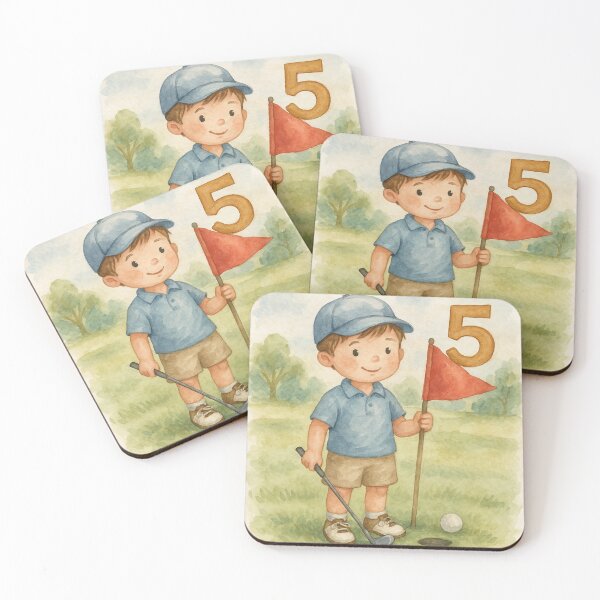Item preview, 5th Birthday Boy Golfer Cute Golf Themed designed and sold by Monika Howarth.