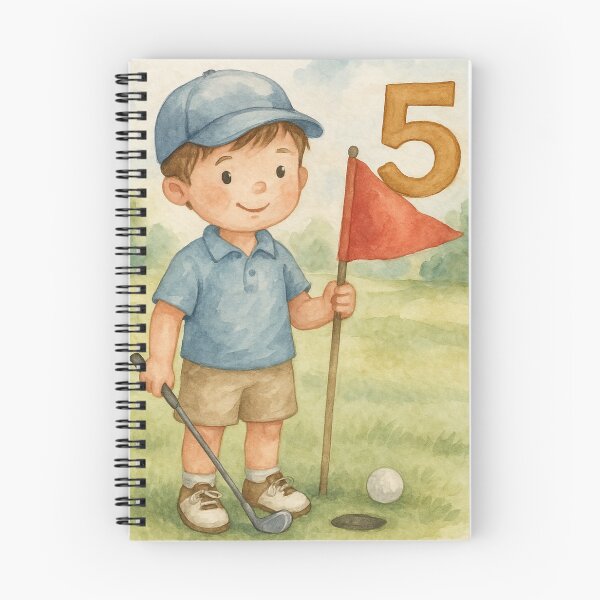Item preview, 5th Birthday Boy Golfer Cute Golf Themed designed and sold by Monika Howarth.