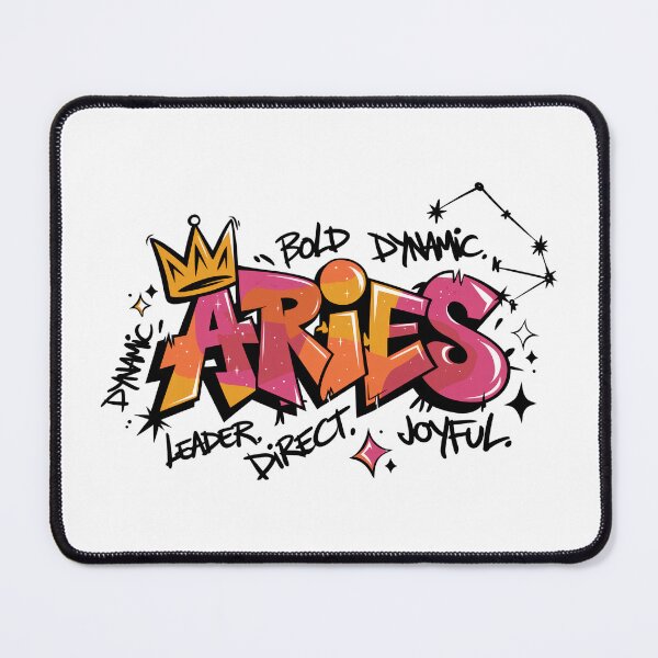 Item preview, Aries Zodiac Graffiti – fearless fire with street attitude designed and sold by CleanDecor.