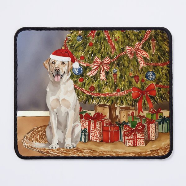 Item preview, Yellow Lab Christmas Tree Dog Puppy Watercolor designed and sold by Magnolia Valley Art.