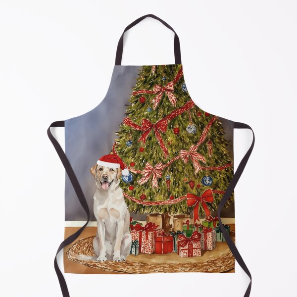 Item preview, Yellow Lab Christmas Tree Dog Puppy Watercolor designed and sold by Magnolia Valley Art.
