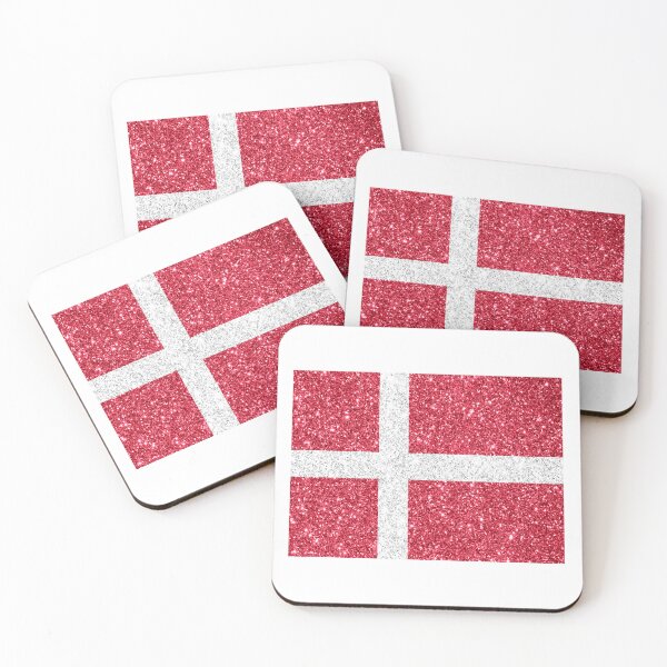 Item preview, denmark glitter flag designed and sold by designsbysamantha.