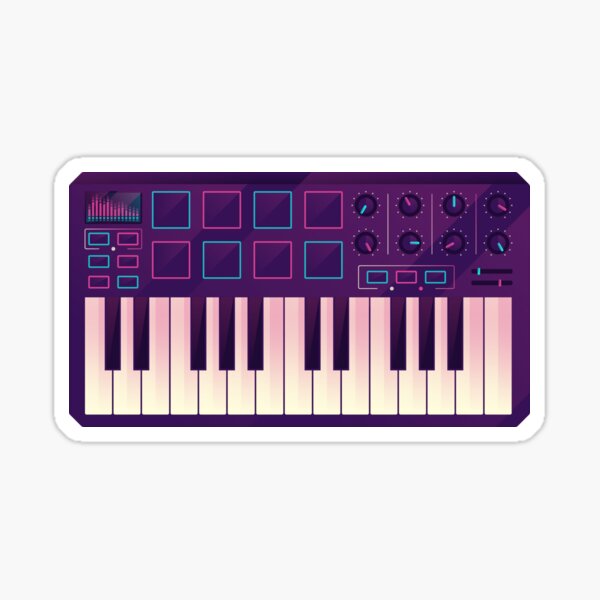 Neon MIDI Controller Sticker