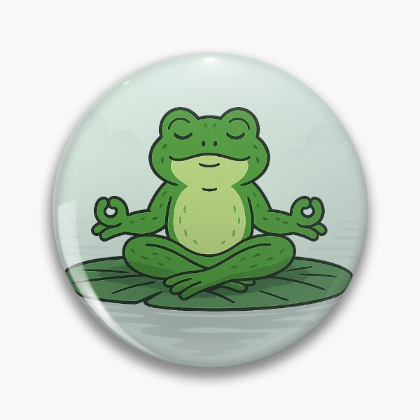 Item preview, Meditating Frog on a Lily Pad designed and sold by starcupzz.