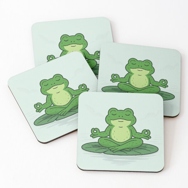 Item preview, Meditating Frog on a Lily Pad designed and sold by starcupzz.