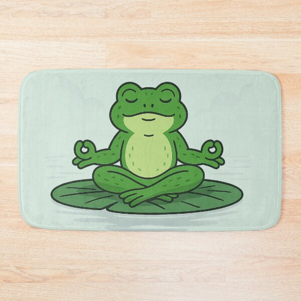 Item preview, Meditating Frog on a Lily Pad designed and sold by starcupzz.