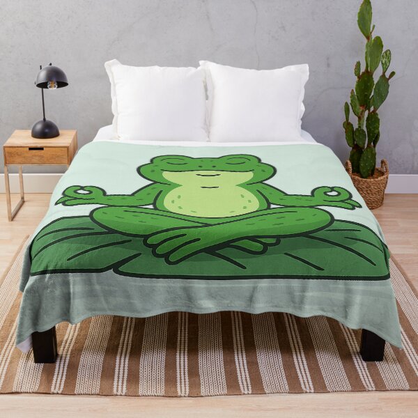 Item preview, Meditating Frog on a Lily Pad designed and sold by starcupzz.