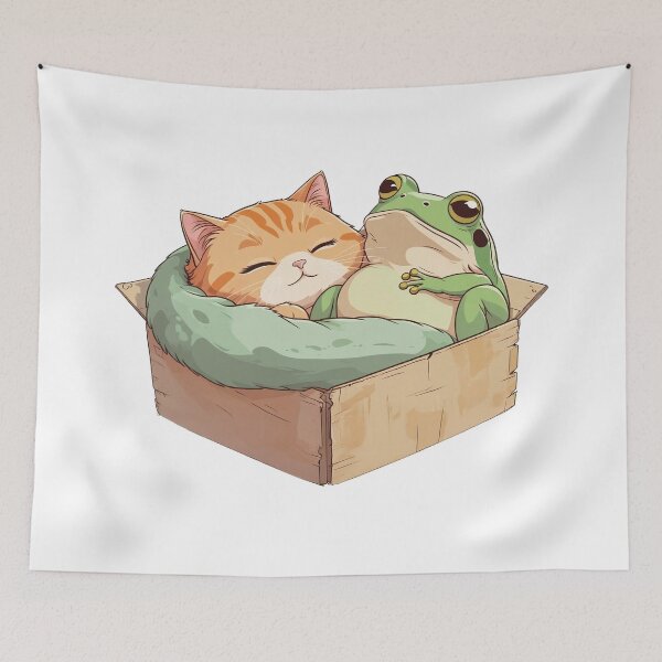 Item preview, Box Break: Cat and Frog Cozy Friendship designed and sold by sakharumoowan08.