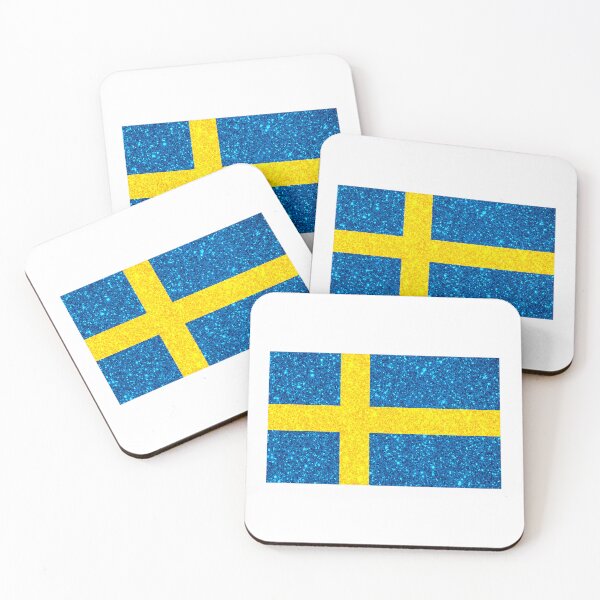 Item preview, sweden glitter flag designed and sold by designsbysamantha.