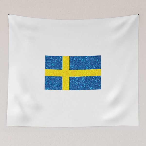 Item preview, sweden glitter flag designed and sold by designsbysamantha.