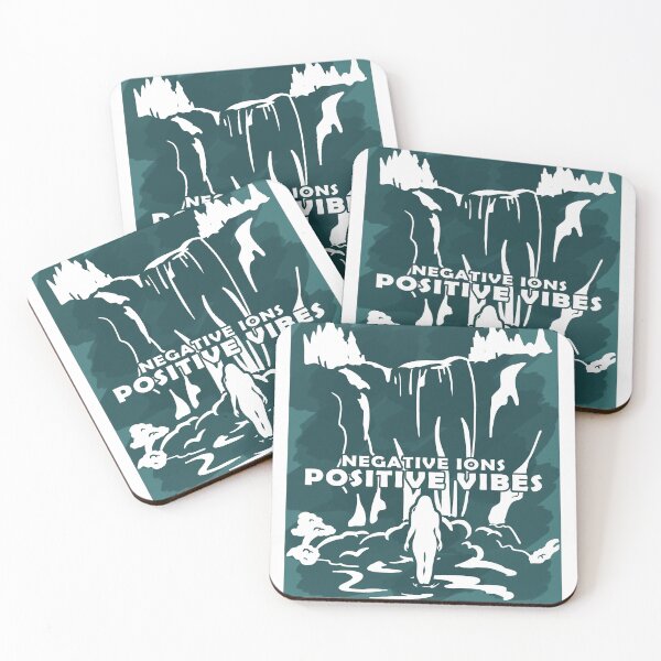 Item preview, Positive Vibes Waterfall Art – Nature Silhouette for Mindfulness, Healing & Spiritual Calm designed and sold by ZartyDesigns.
