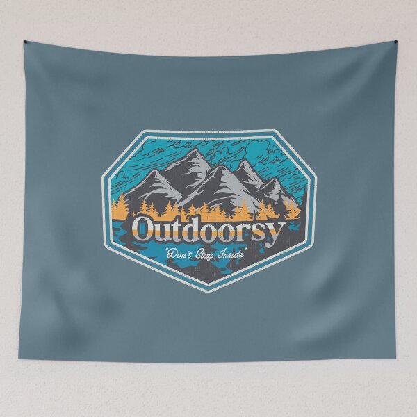 Item preview, Outdoorsy Windy Mountain designed and sold by HappyDoodleBoy.