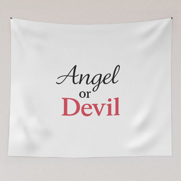Item preview, Angel or Devil – Duality Mood Design designed and sold by MSTextVibe.