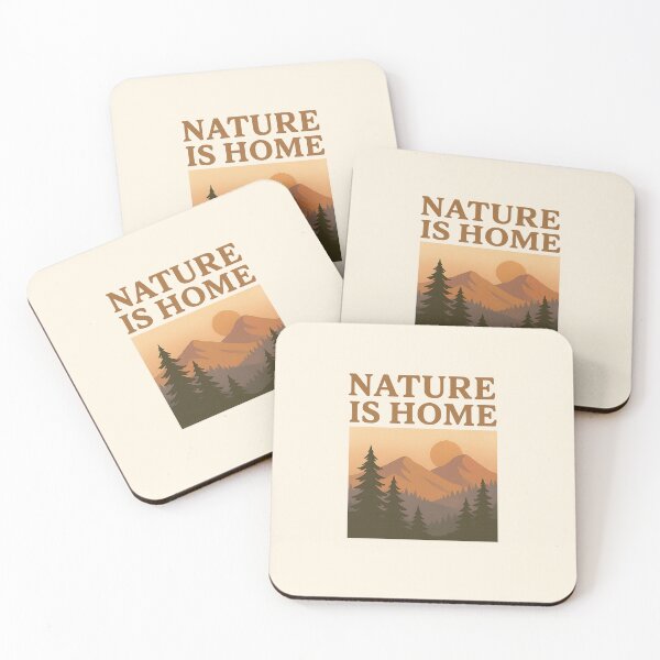 Item preview, Nature is Home – Mountain Sunset Illustration designed and sold by MarCinu Art.